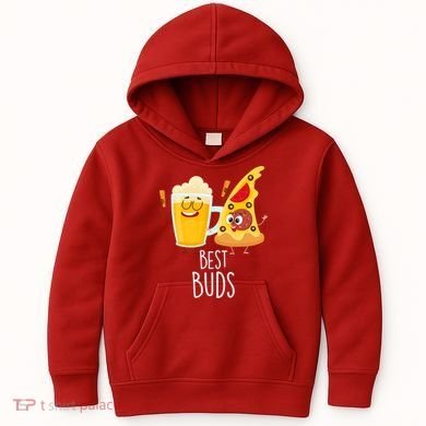 Best Buds Pizza And Beer Kids Hoodie