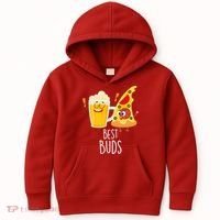 Best Buds Pizza And Beer Kids Hoodie thumb 0