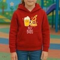 Best Buds Pizza And Beer Kids Hoodie thumb 3
