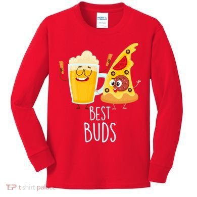 Best Buds Pizza And Beer Kids Long Sleeve Shirt
