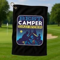 Best Camper Dad Ever Golf Towel thumb 1