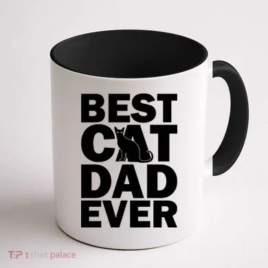Best Cat Dad Ever Coffee Mug back