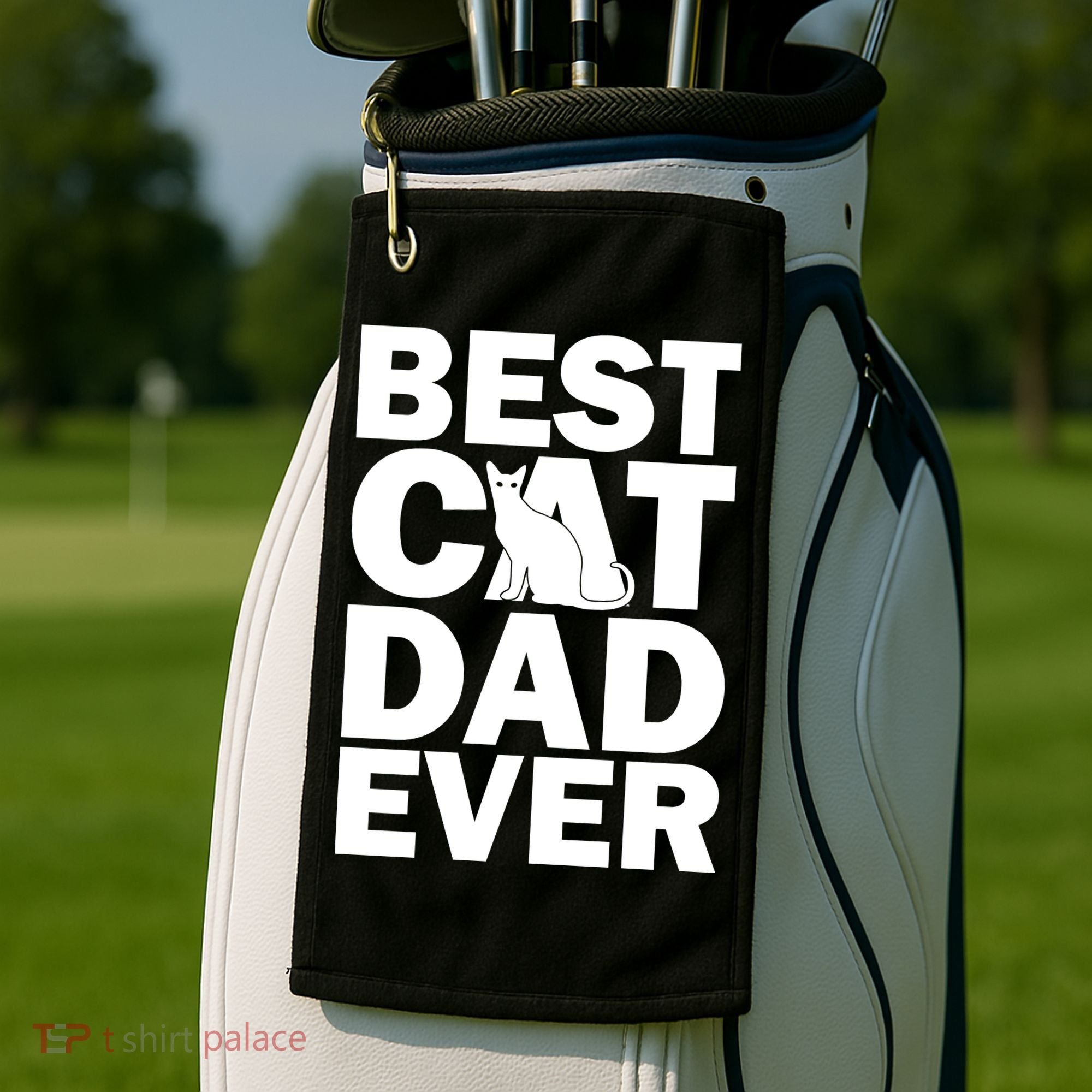 Best Cat Dad Ever Golf Towel