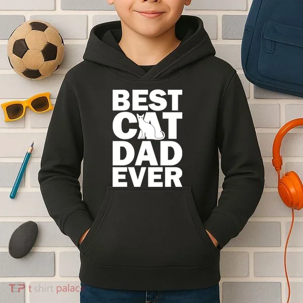 Best Cat Dad Ever Kids Hoodie
