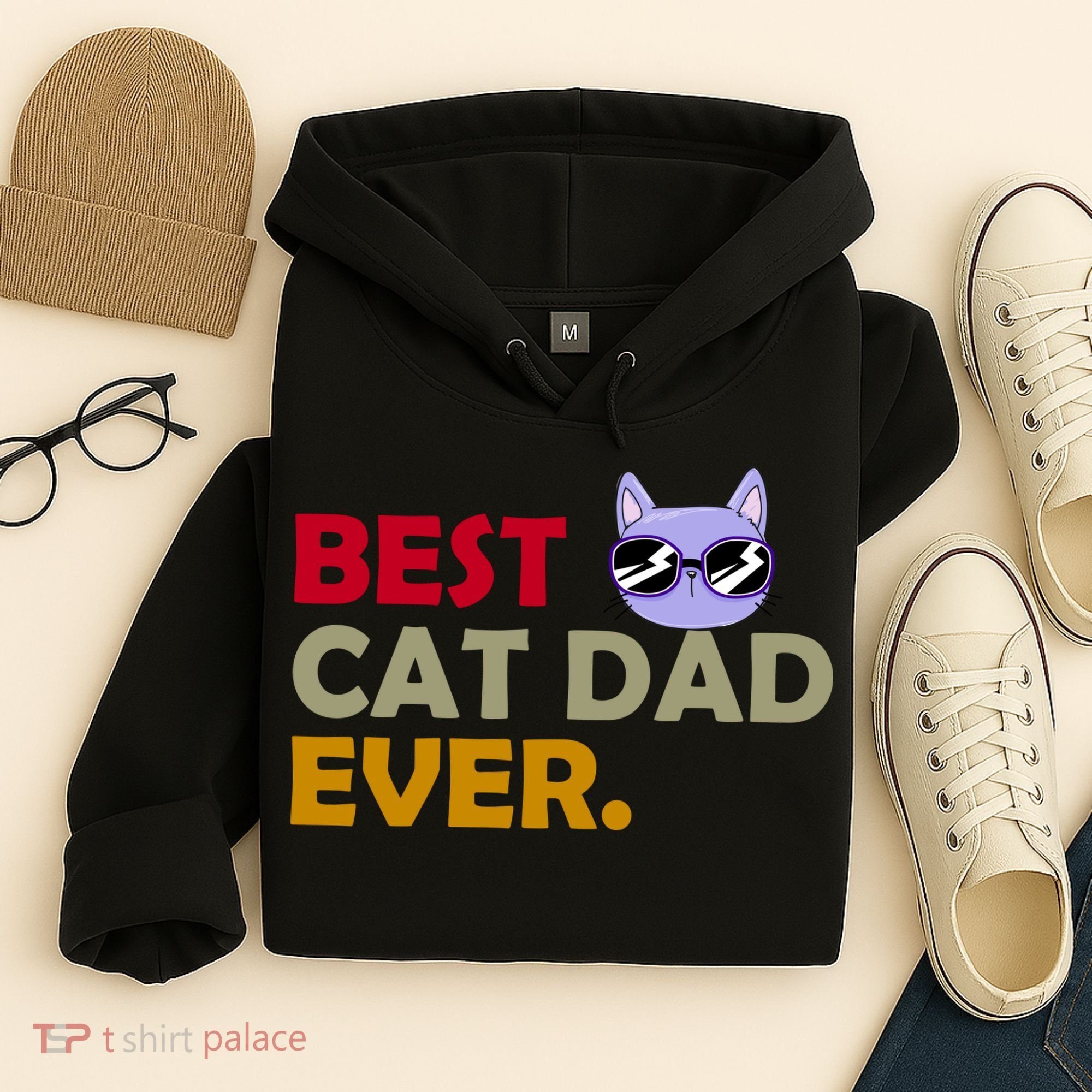 Best Cat Dad Ever Funny Cat Lover Hoodie