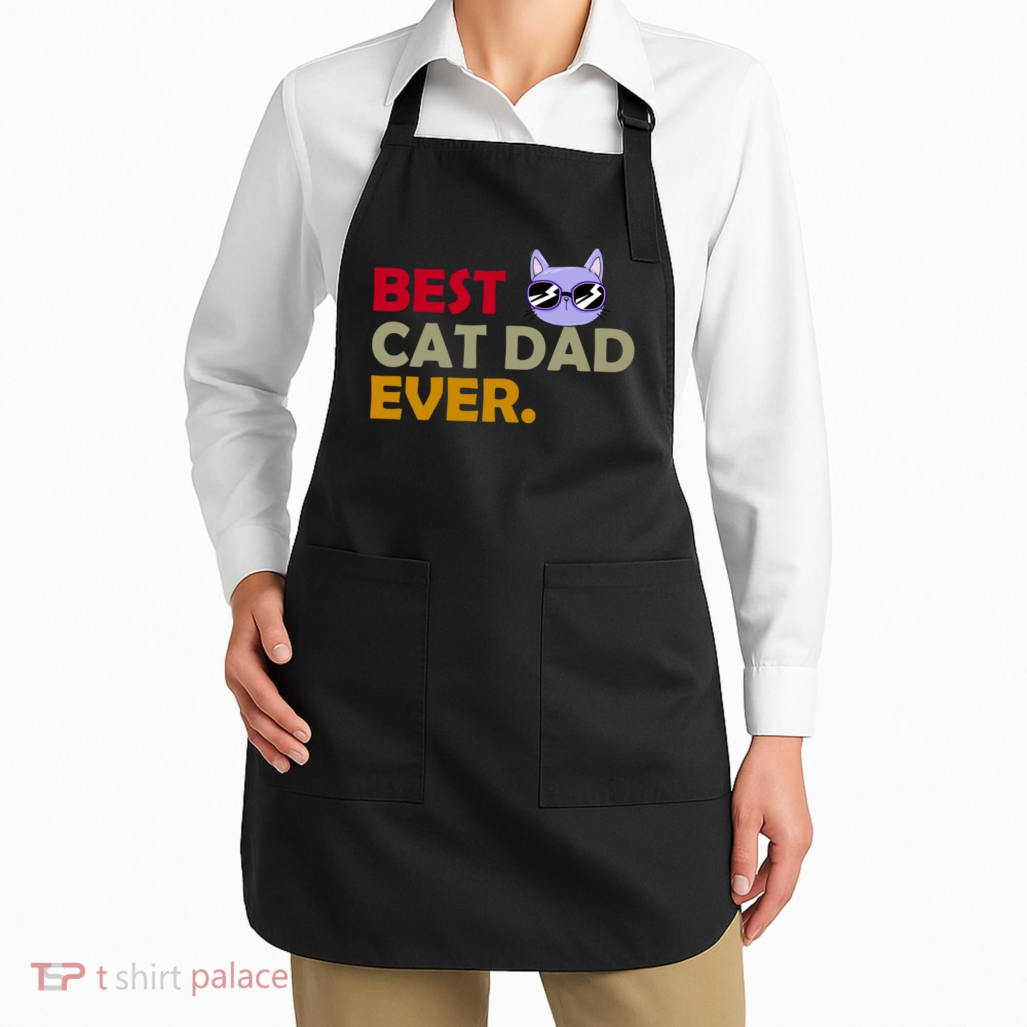 Best Cat Dad Ever Funny Cat Lover Apron