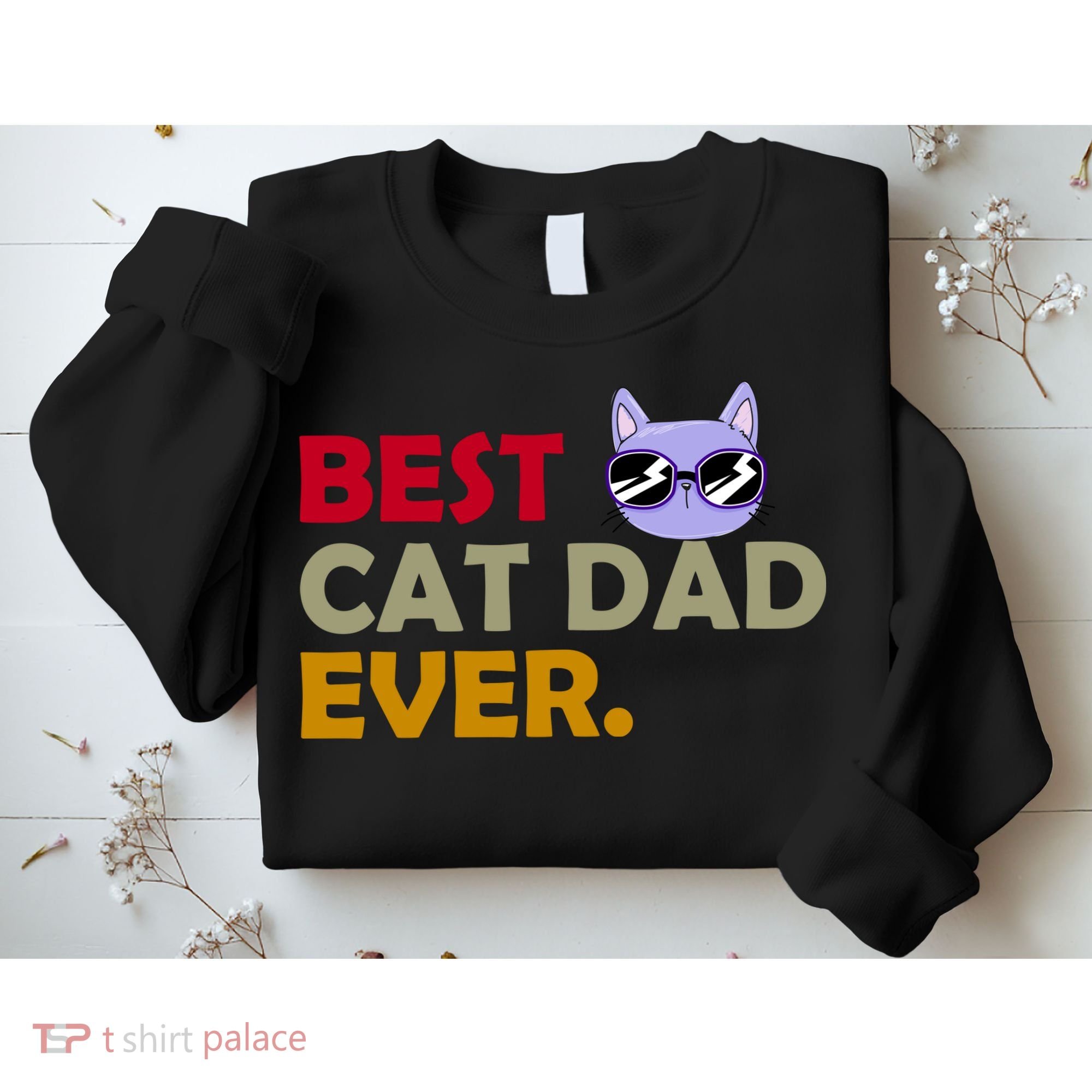 Best Cat Dad Ever Funny Cat Lover Sweatshirt