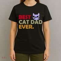 Best Cat Dad Ever Funny Cat Lover T-Shirt thumb 4