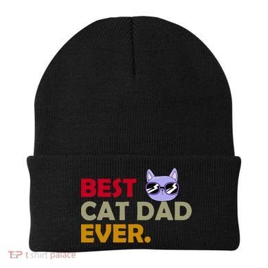 Best Cat Dad Ever Funny Cat Lover Beanie
