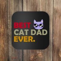 Best Cat Dad Ever Funny Cat Lover Coaster thumb 0