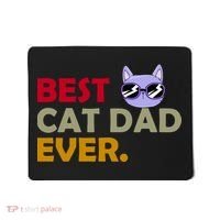 Best Cat Dad Ever Funny Cat Lover Mousepad thumb 0