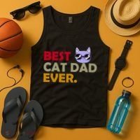 Best Cat Dad Ever Funny Cat Lover Tank Top thumb 4