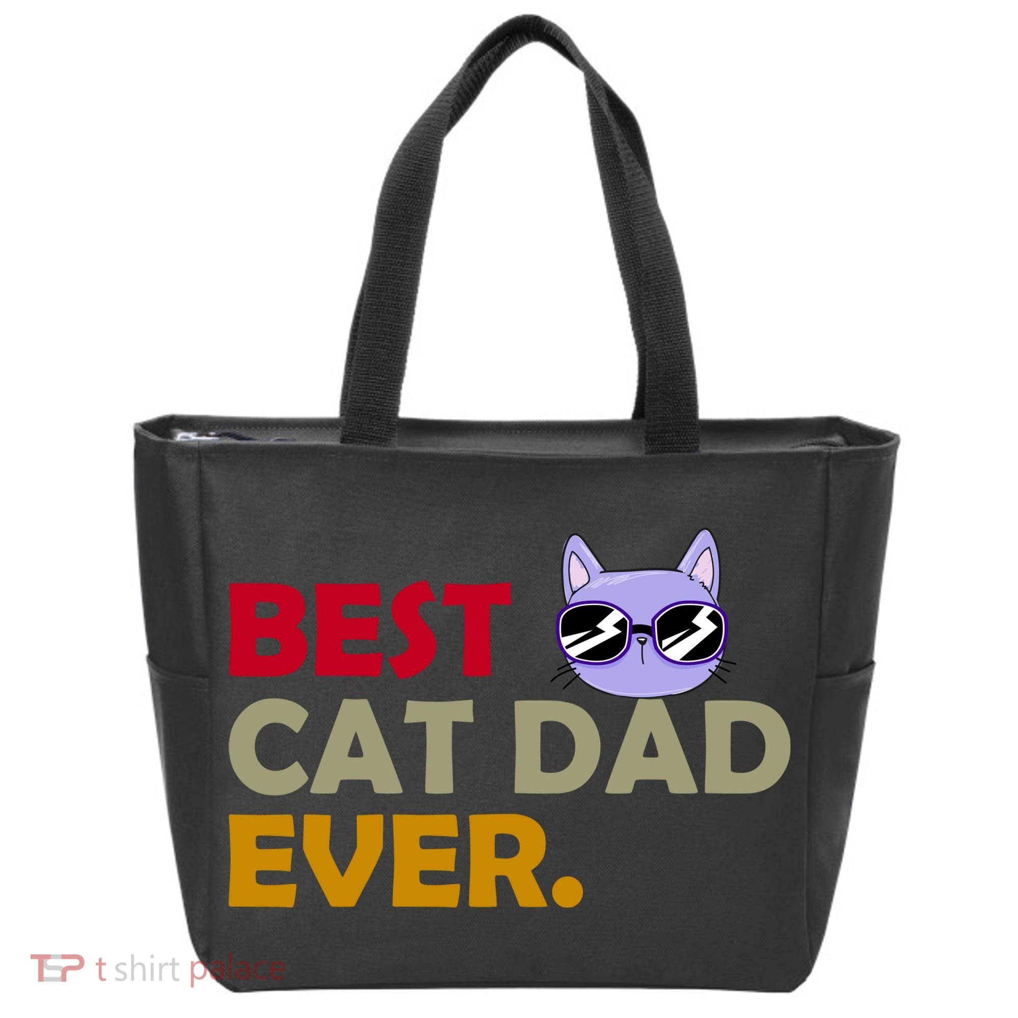 Best Cat Dad Ever Funny Cat Lover Tote Bag