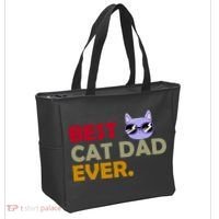 Best Cat Dad Ever Funny Cat Lover Tote Bag thumb 2