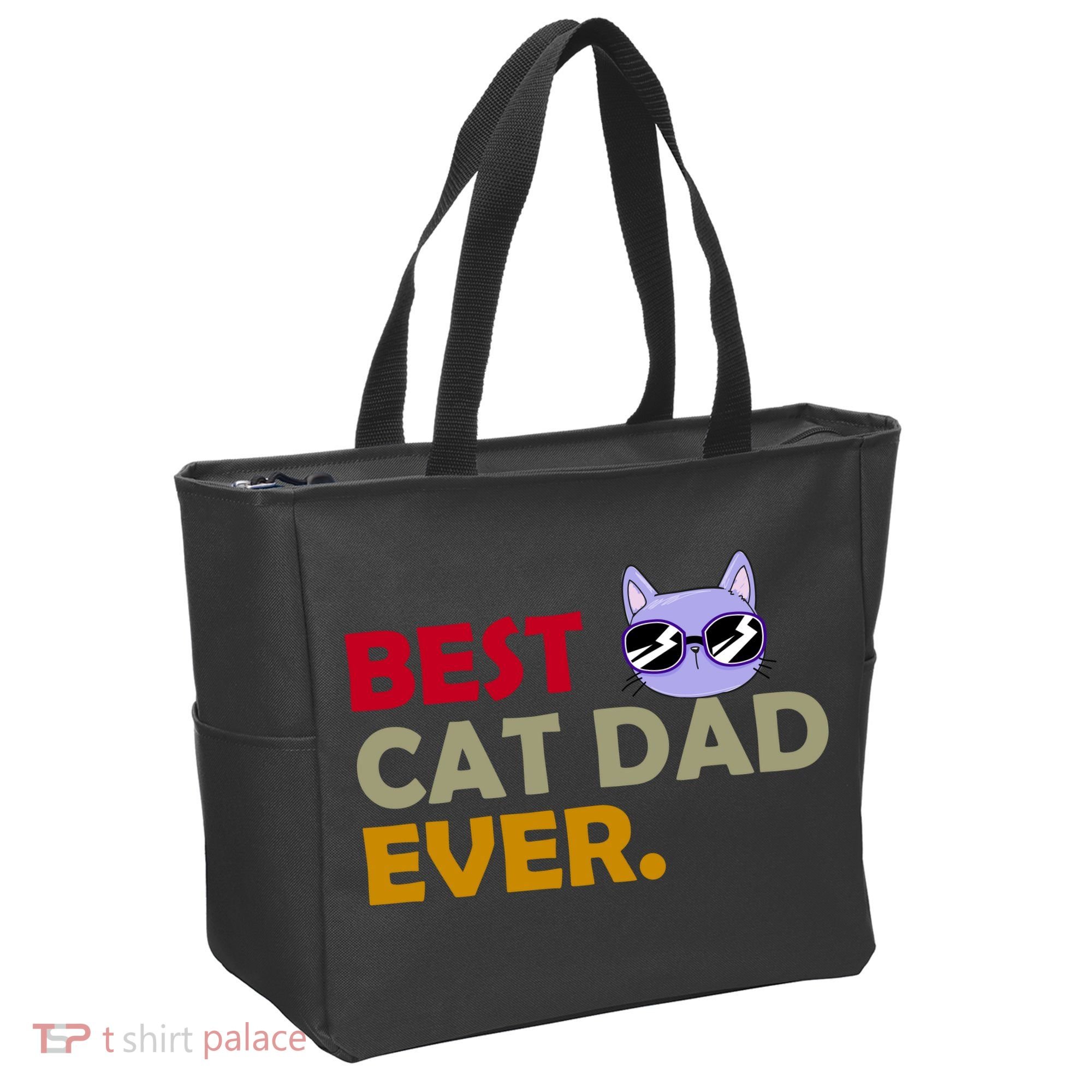 Best Cat Dad Ever Funny Cat Lover Tote Bag