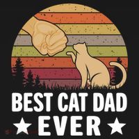 Best Cat Dad Ever Funny Cute Retro Backpack thumb 2