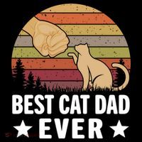 Best Cat Dad Ever Funny Cute Retro Bucket Hat thumb 4