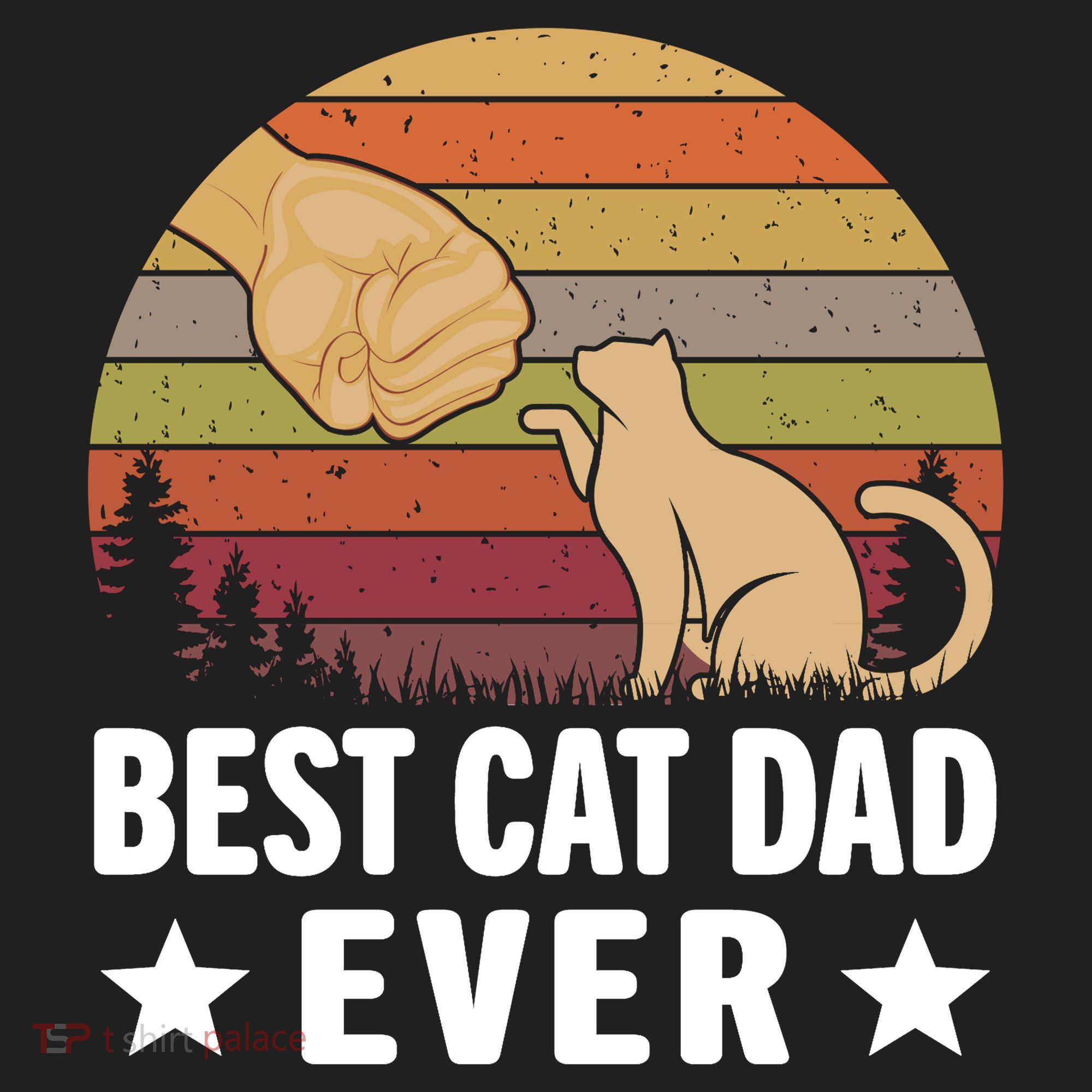Best Cat Dad Ever Funny Cute Retro Tumbler