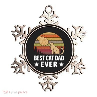 Best Cat Dad Ever Funny Cute Retro Ornament
