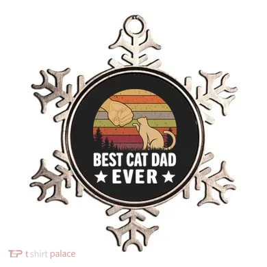 Best Cat Dad Ever Funny Cute Retro Ornament