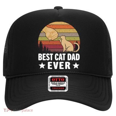 Best Cat Dad Ever Funny Cute Retro Hat