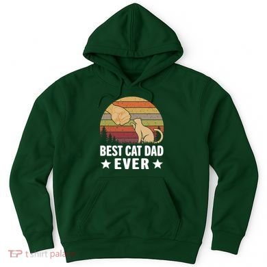 Best Cat Dad Ever Funny Cute Retro Hoodie