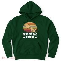 Best Cat Dad Ever Funny Cute Retro Hoodie thumb 0