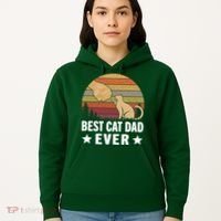 Best Cat Dad Ever Funny Cute Retro Hoodie thumb 5