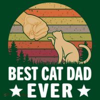 Best Cat Dad Ever Funny Cute Retro Apron thumb 3