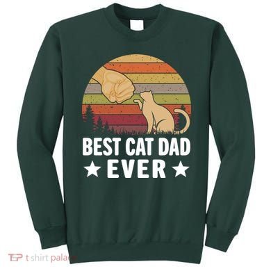 Best Cat Dad Ever Funny Cute Retro Sweatshirt