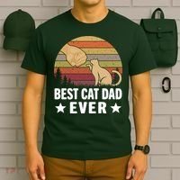 Best Cat Dad Ever Funny Cute Retro T-Shirt thumb 6