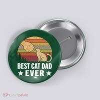 Best Cat Dad Ever Funny Cute Retro Button thumb 0