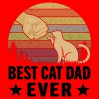 Best Cat Dad Ever Funny Cute Retro Santa Hat thumb 1