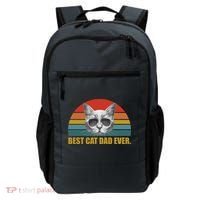 Best Cat Dad Ever Retro Sunset Backpack thumb 0