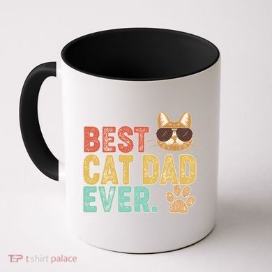 Best Cat Dad Ever Vintage Colors Coffee Mug