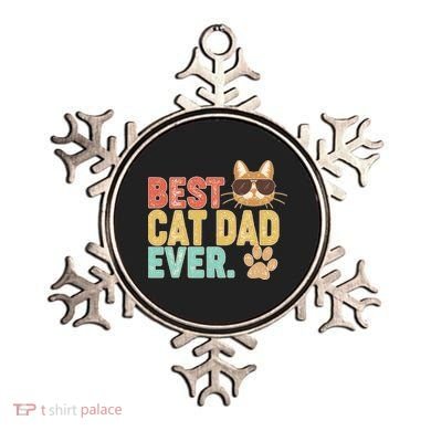 Best Cat Dad Ever Vintage Colors Ornament
