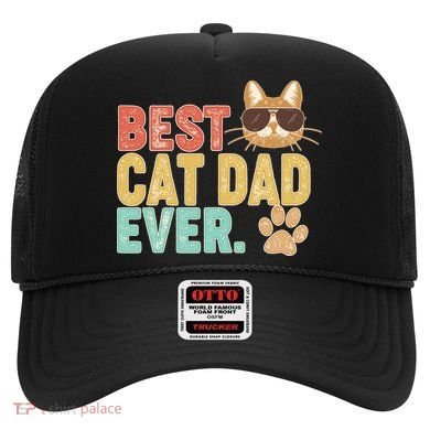 Best Cat Dad Ever Vintage Colors Hat