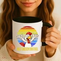 Best Chicken Dad Ever Coffee Mug thumb 3