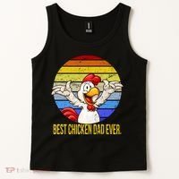 Best Chicken Dad Ever Tank Top thumb 2