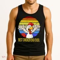 Best Chicken Dad Ever Tank Top thumb 3