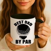 Best Dad By Par Funny Golf Dad Coffee Mug thumb 3