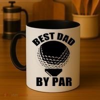 Best Dad By Par Funny Golf Dad Coffee Mug thumb 4