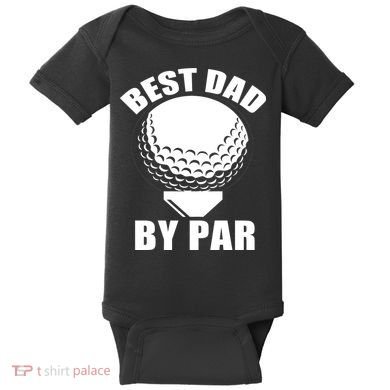 Best Dad By Par Funny Golf Dad Baby Bodysuit