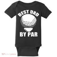 Best Dad By Par Funny Golf Dad Baby Bodysuit thumb 0