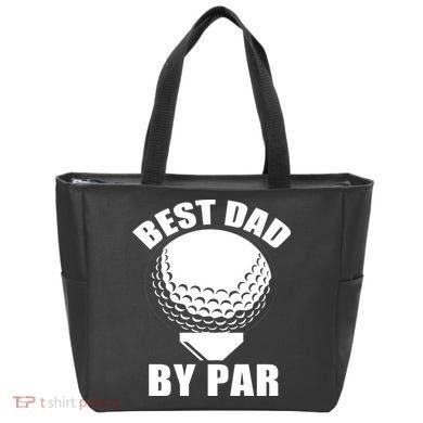 Best Dad By Par Funny Golf Dad Tote Bag