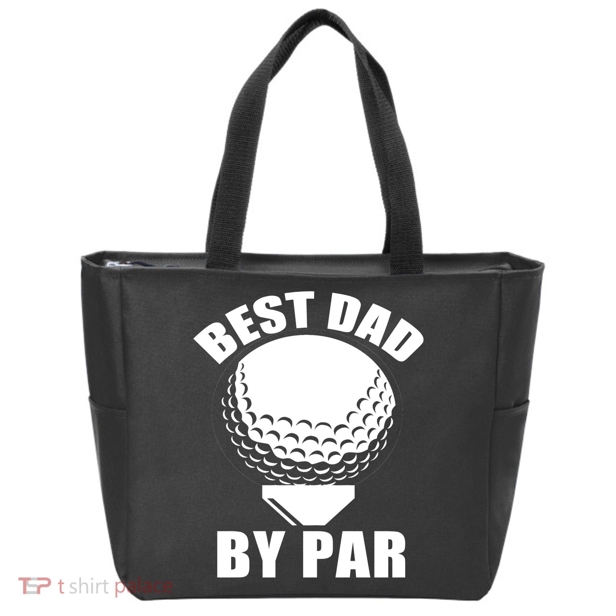 Best Dad By Par Funny Golf Dad Tote Bag