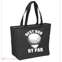 Best Dad By Par Funny Golf Dad Tote Bag thumb 2