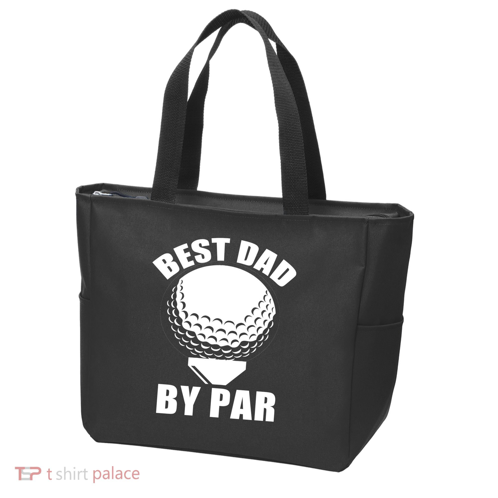 Best Dad By Par Funny Golf Dad Tote Bag