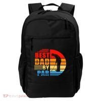 Best Dad By Par Retro Golf Sunset Backpack thumb 0