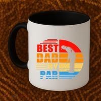 Best Dad By Par Retro Golf Sunset Coffee Mug thumb 2